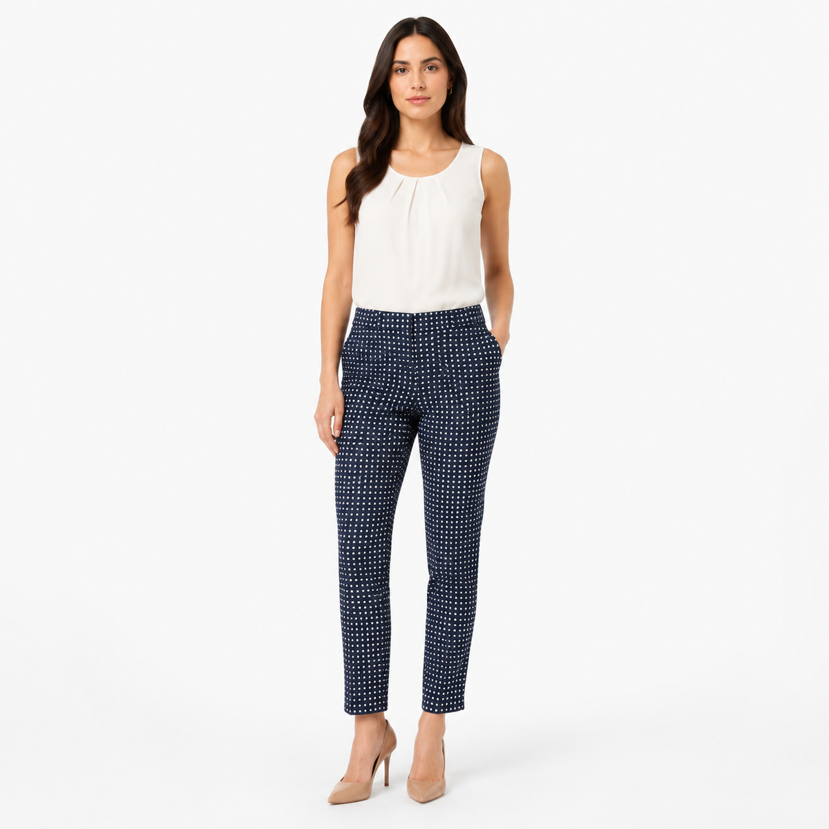 BANANA REPUBLIC SLOAN PATTERNED PANTS — SIZE 8